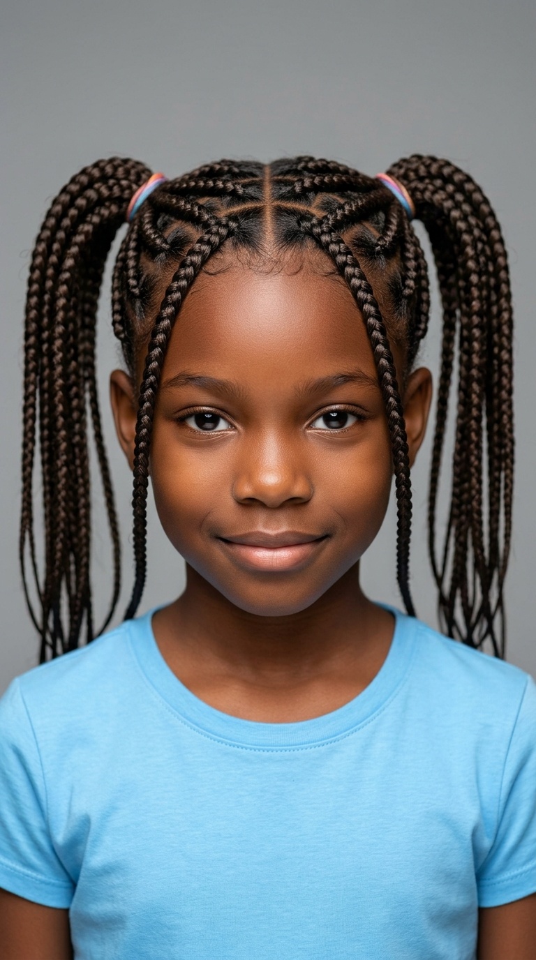 Criss-Cross Braids with Pigtails