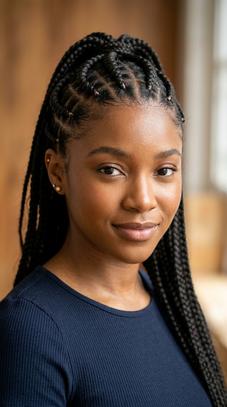 Criss-Cross Braids with Satin Finisher