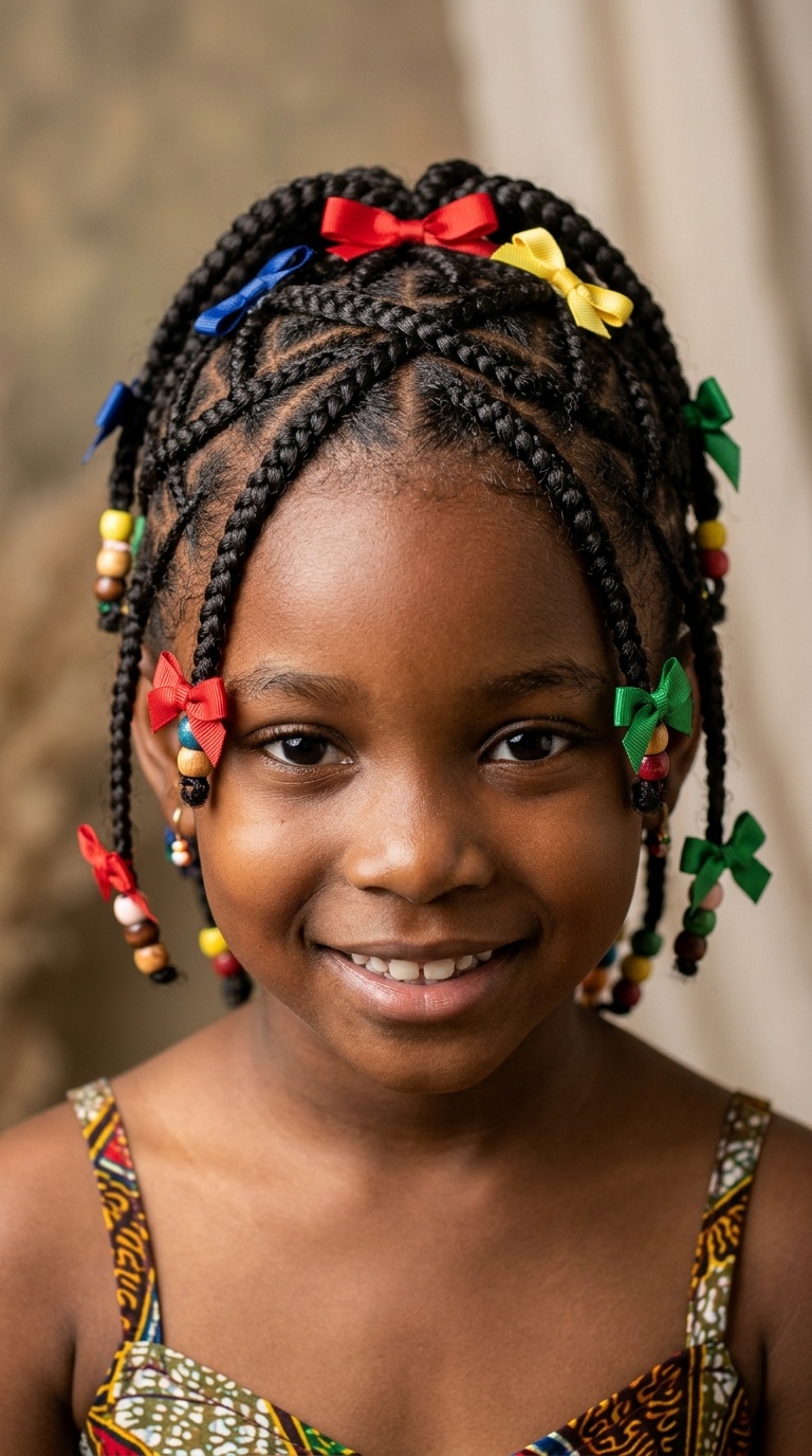 Criss-Cross Braids with Tiny Ribbon Bows