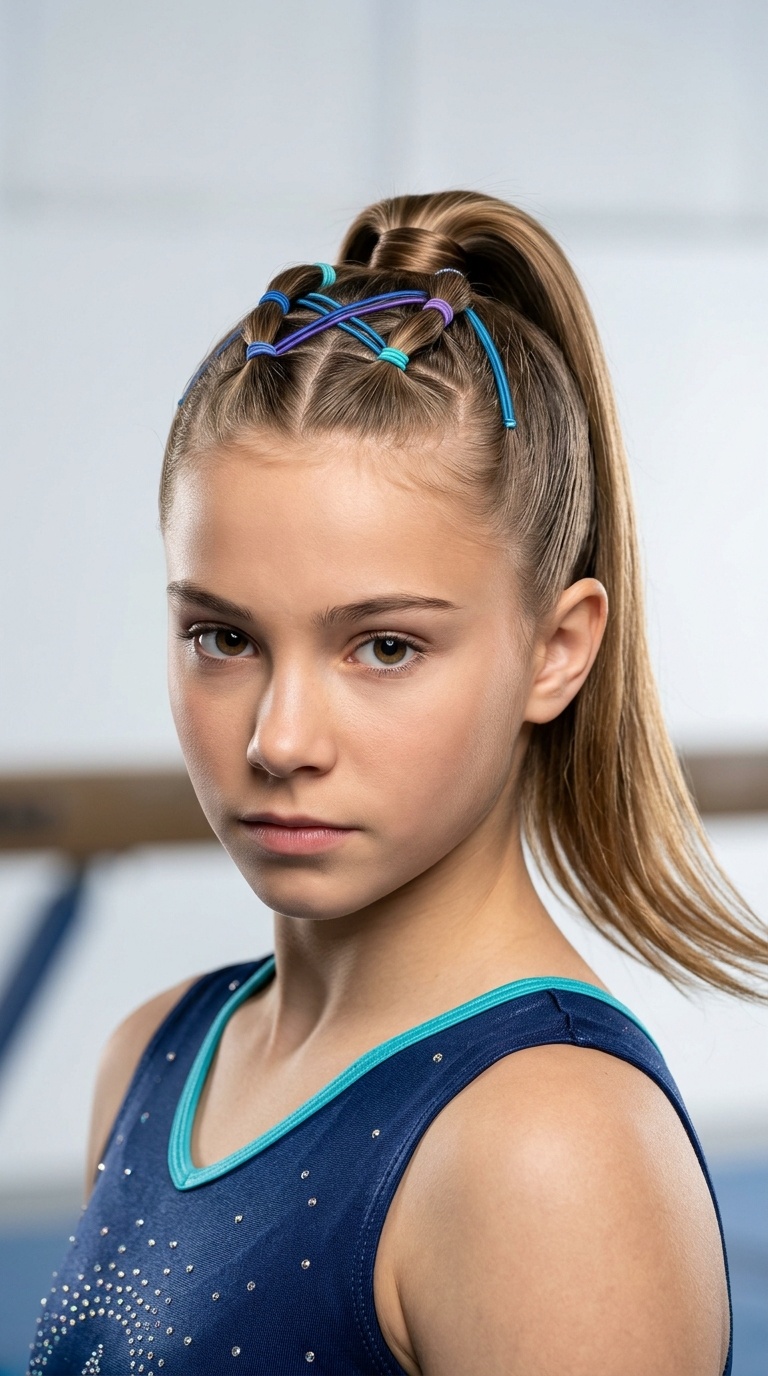Criss-Cross Elastic Front Pony
