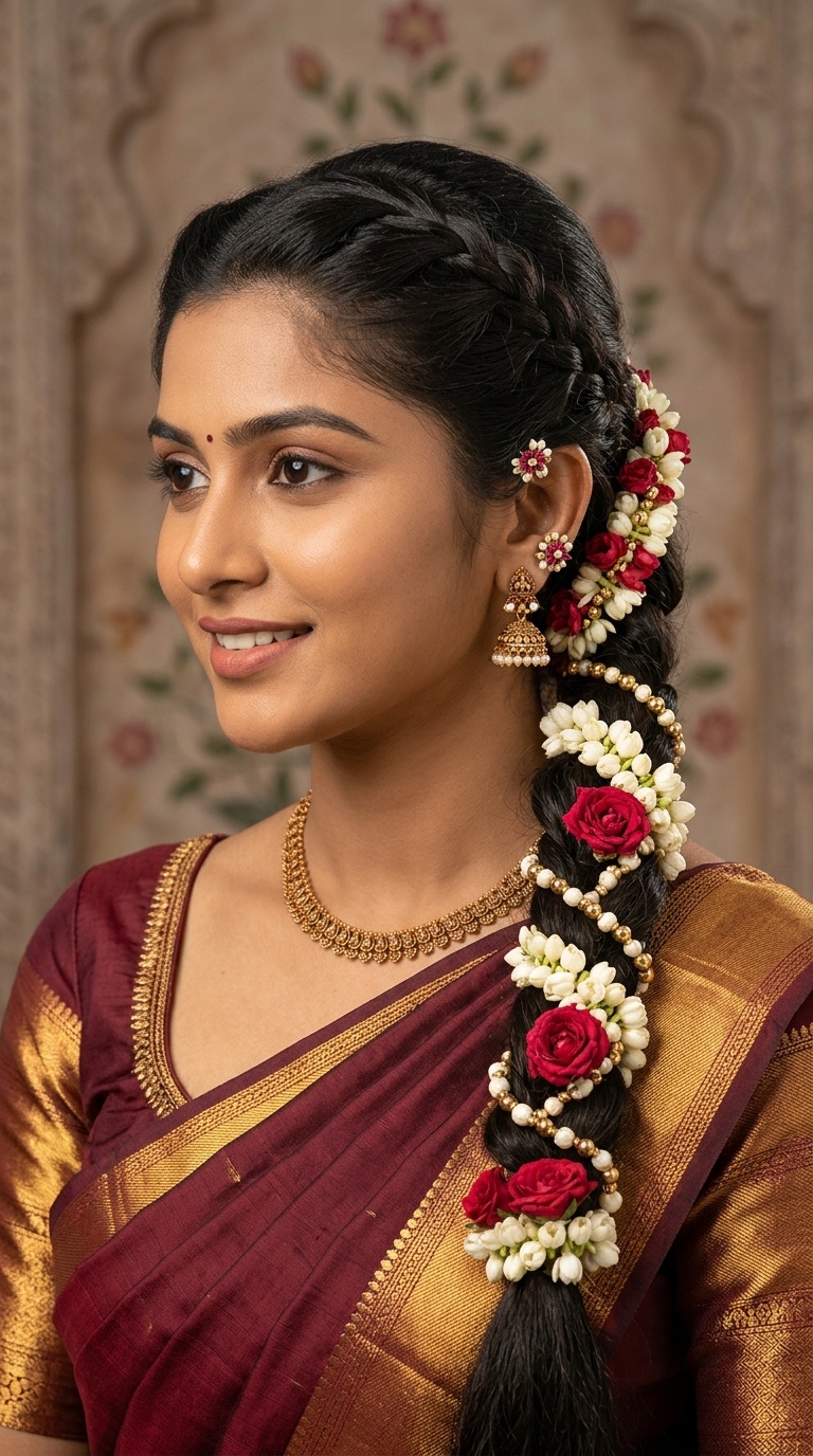 Criss-Cross Floral String Braid