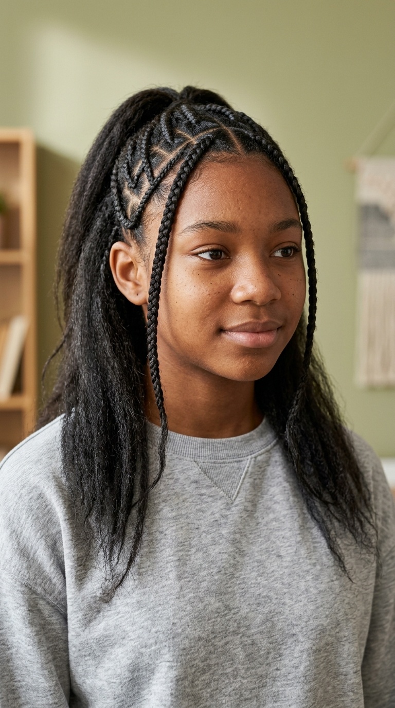 Criss-Cross Front Braids