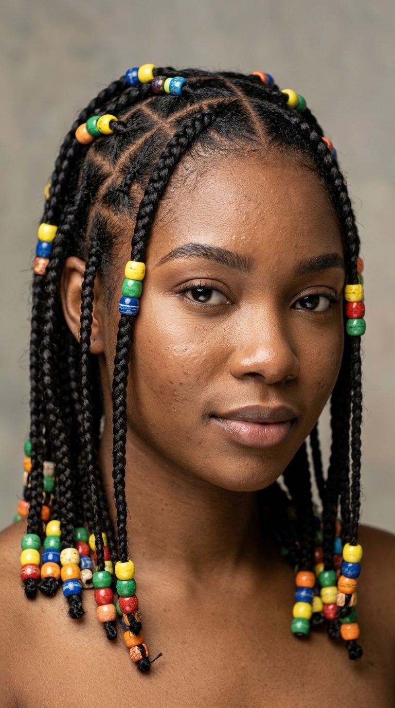 Criss-Cross Patterns with Multi-Colored Beads