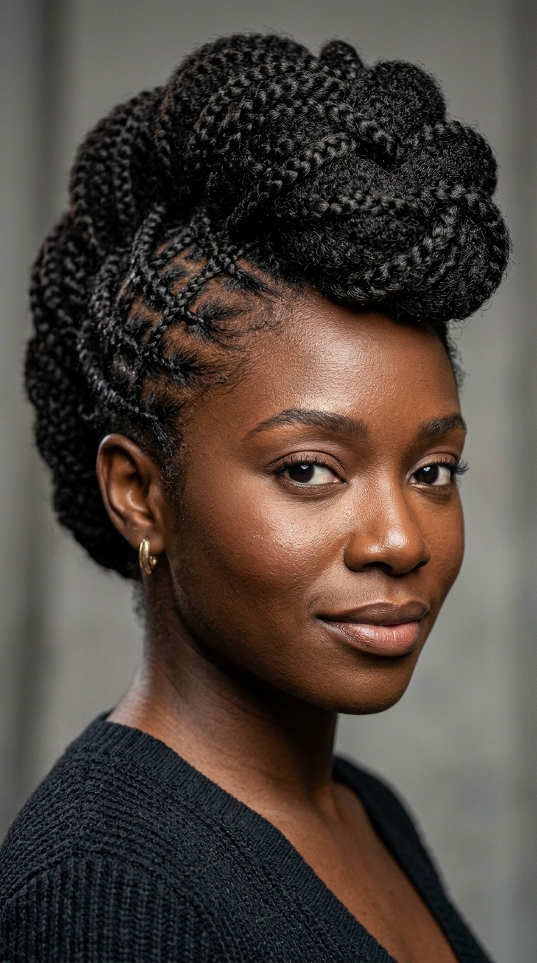 Criss-Cross Pompadour Updo
