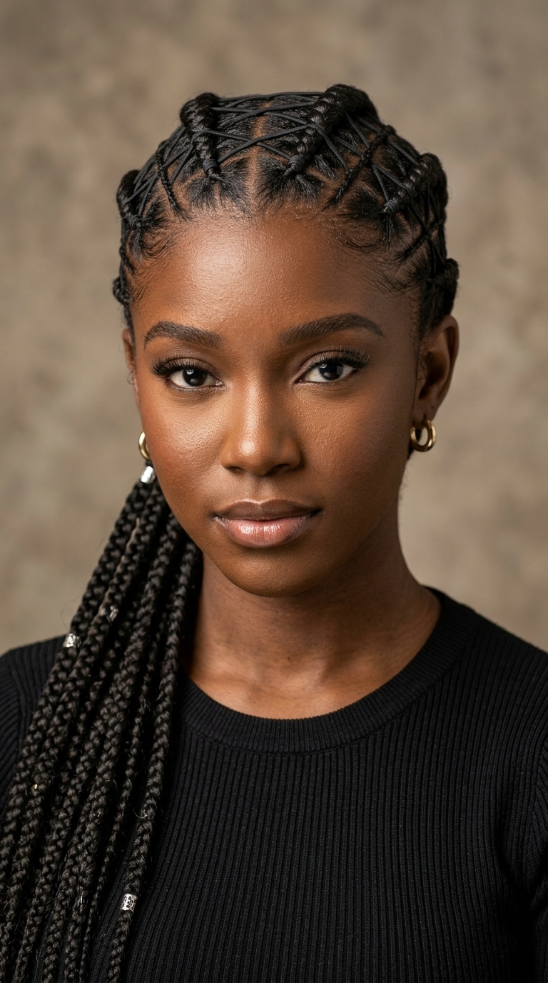 Criss-Cross Rubber Band Braids