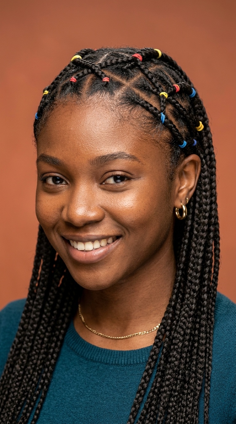 Criss-Cross Rubber Band Braids