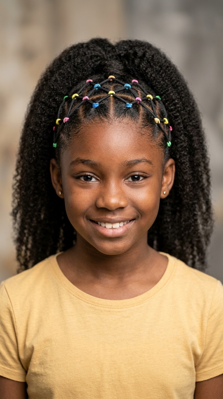Criss-Cross Rubber Band Ponytail