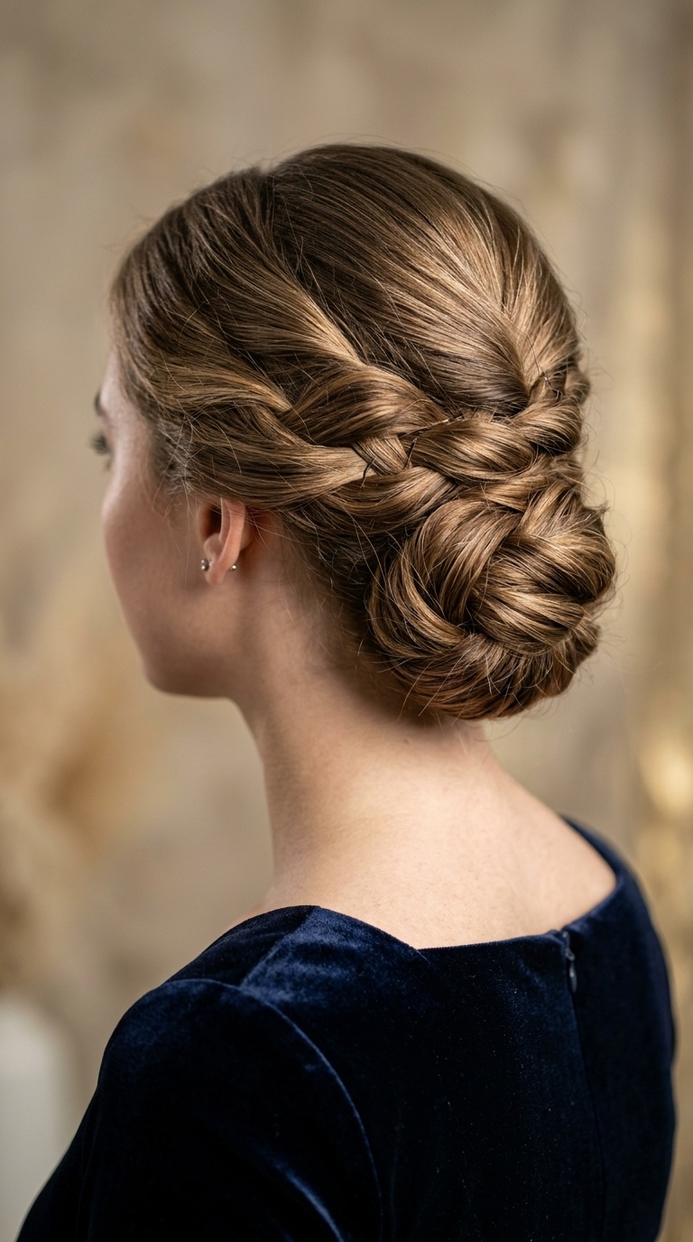 Criss-Cross Structured Low Bun
