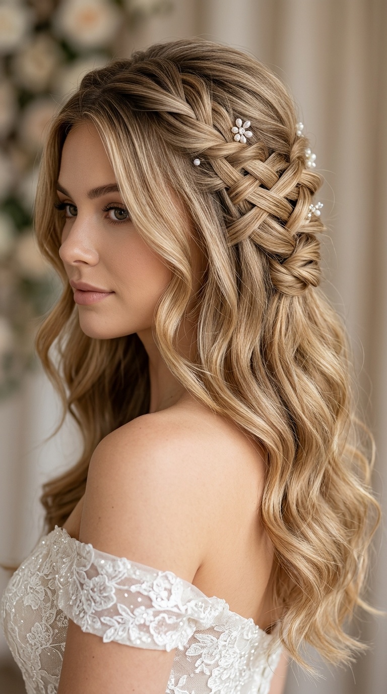 Criss-Cross Textured Half-Up