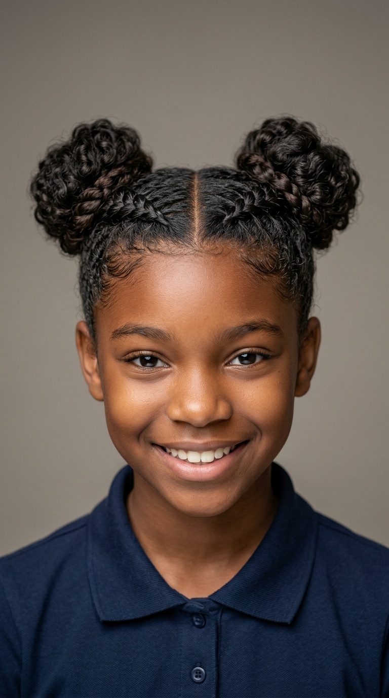 Criss-Crossed Pigtail Buns