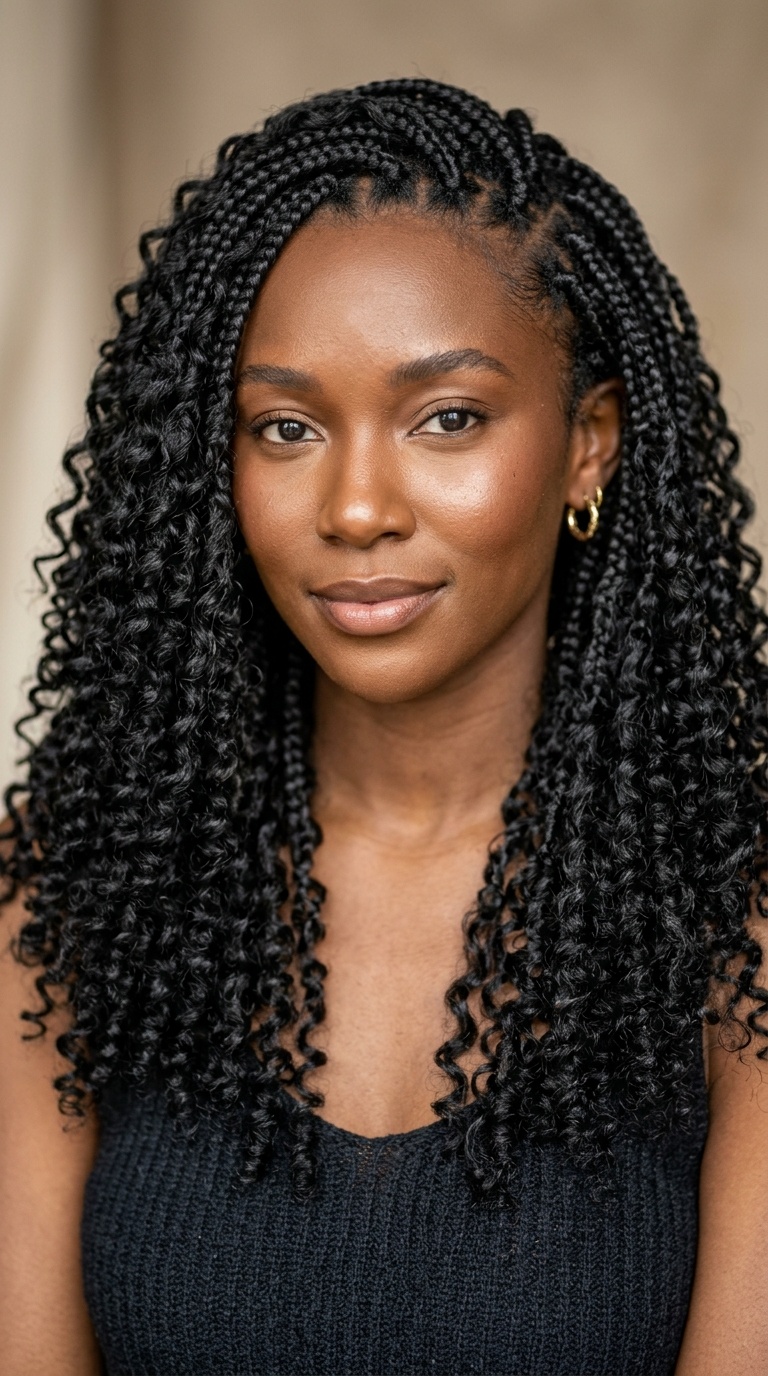 Crochet Braids with Curly Texture