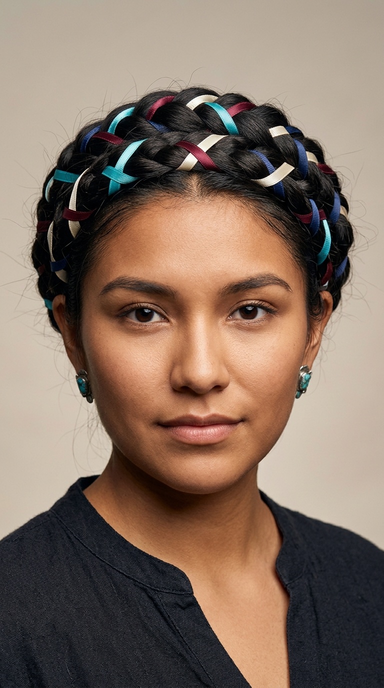 Cross-Wrapped Crown Braid