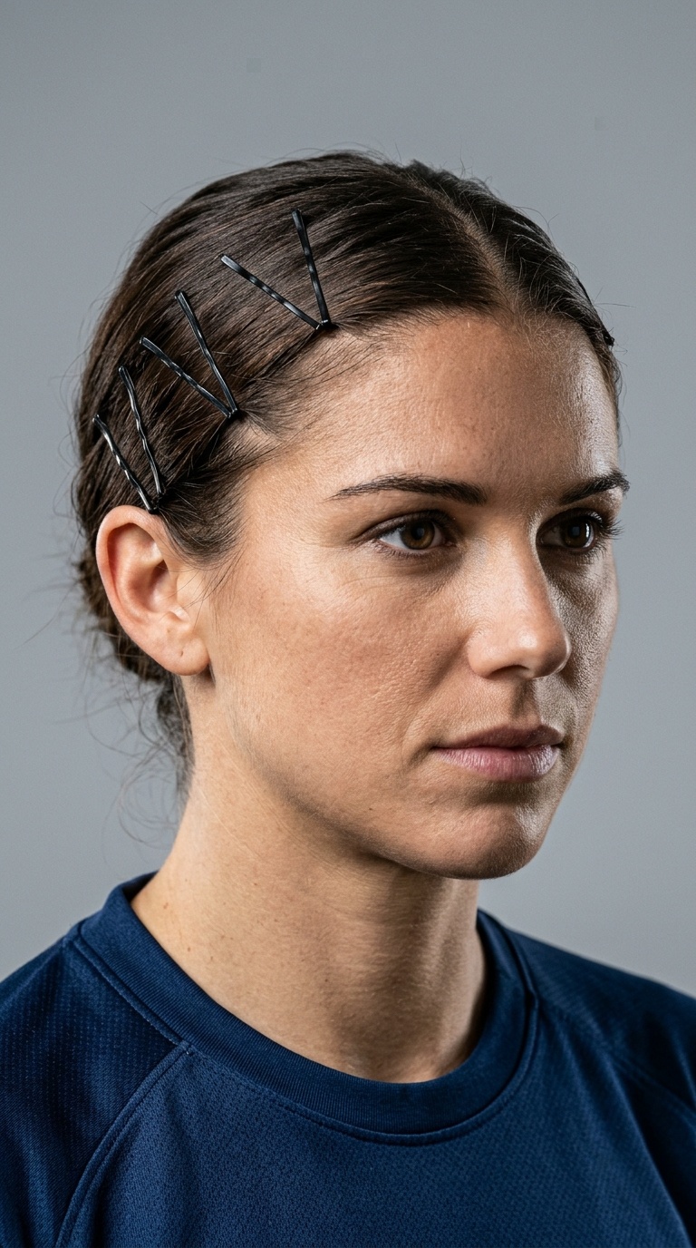 Crossed Bobby Pin Tucks