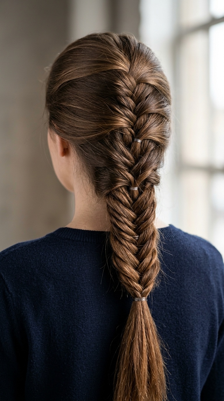 Crossed-Over Fishtail Braid