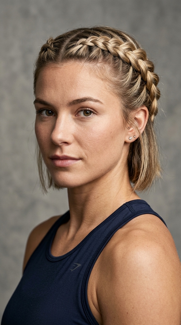 Crown Braid for Short Hair