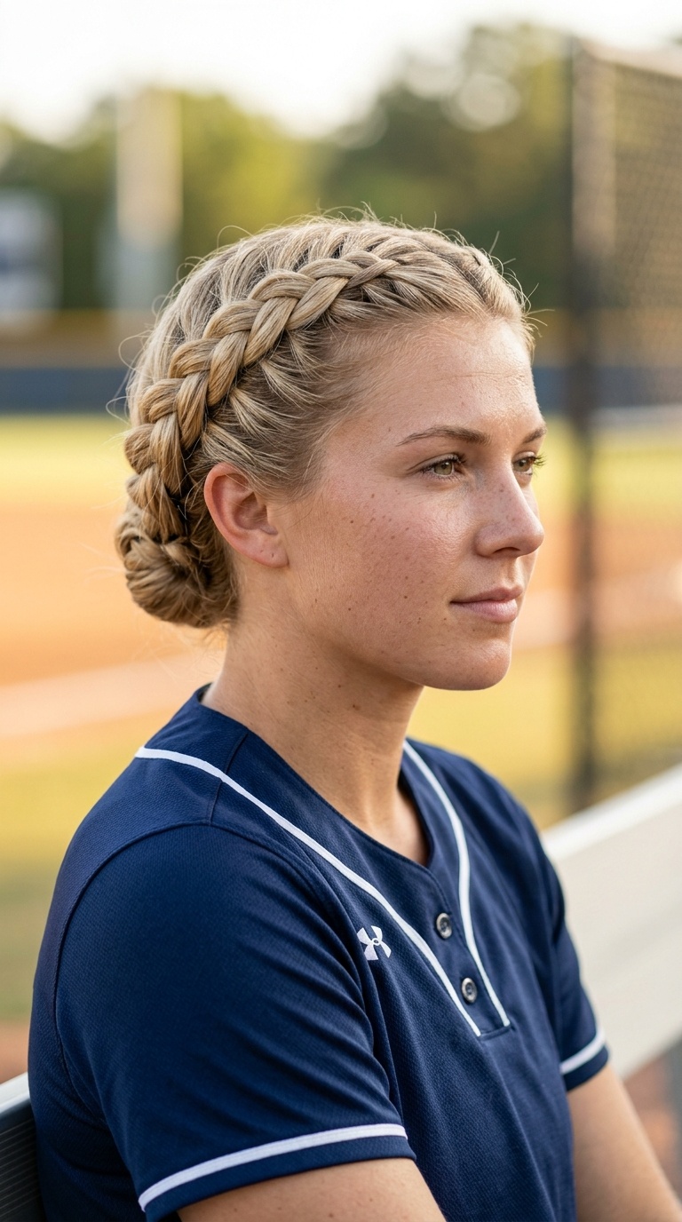 Crown Braid with a Tucked Tail