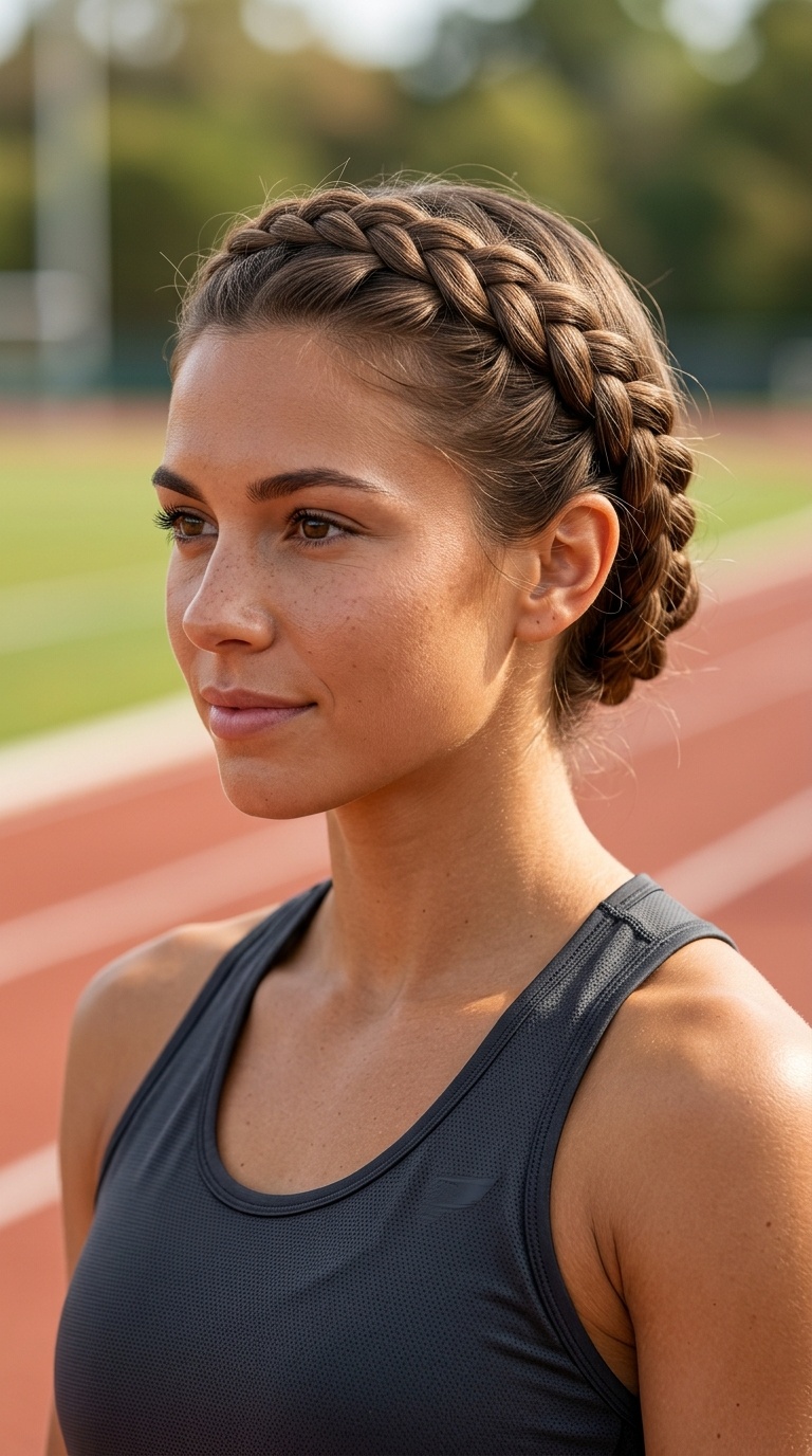 Crown Braid with a Tucked Tail