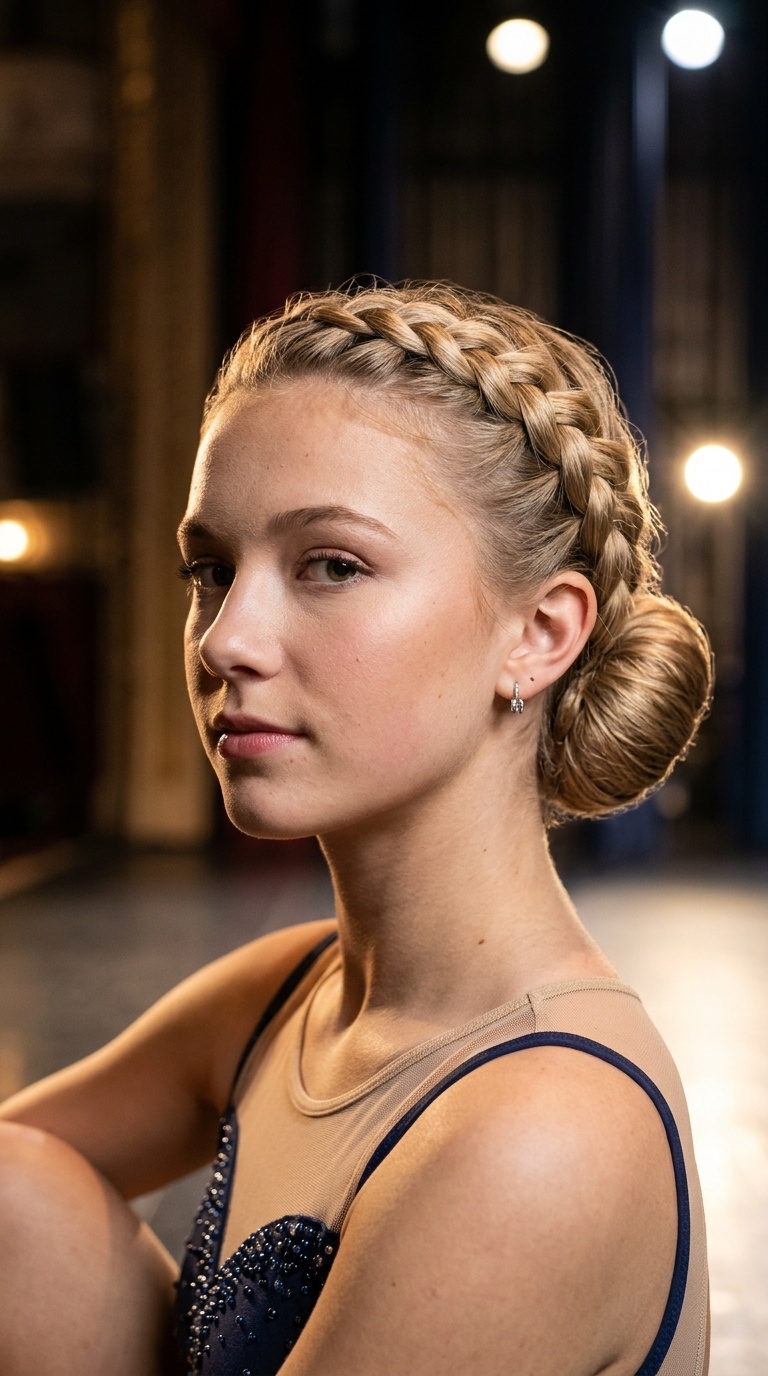 Crown Braid with Low Compressed Bun