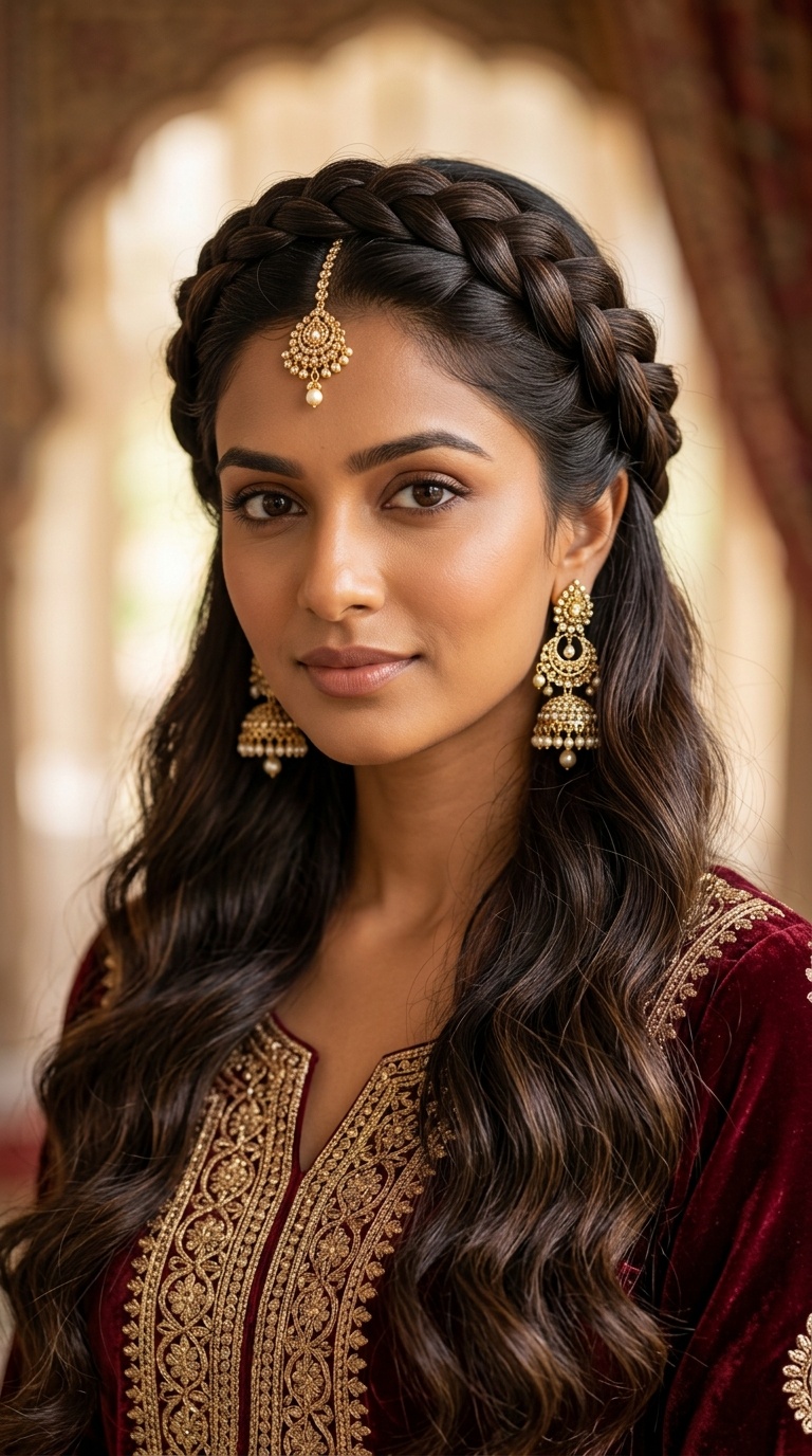 Crown Braided Open Hair