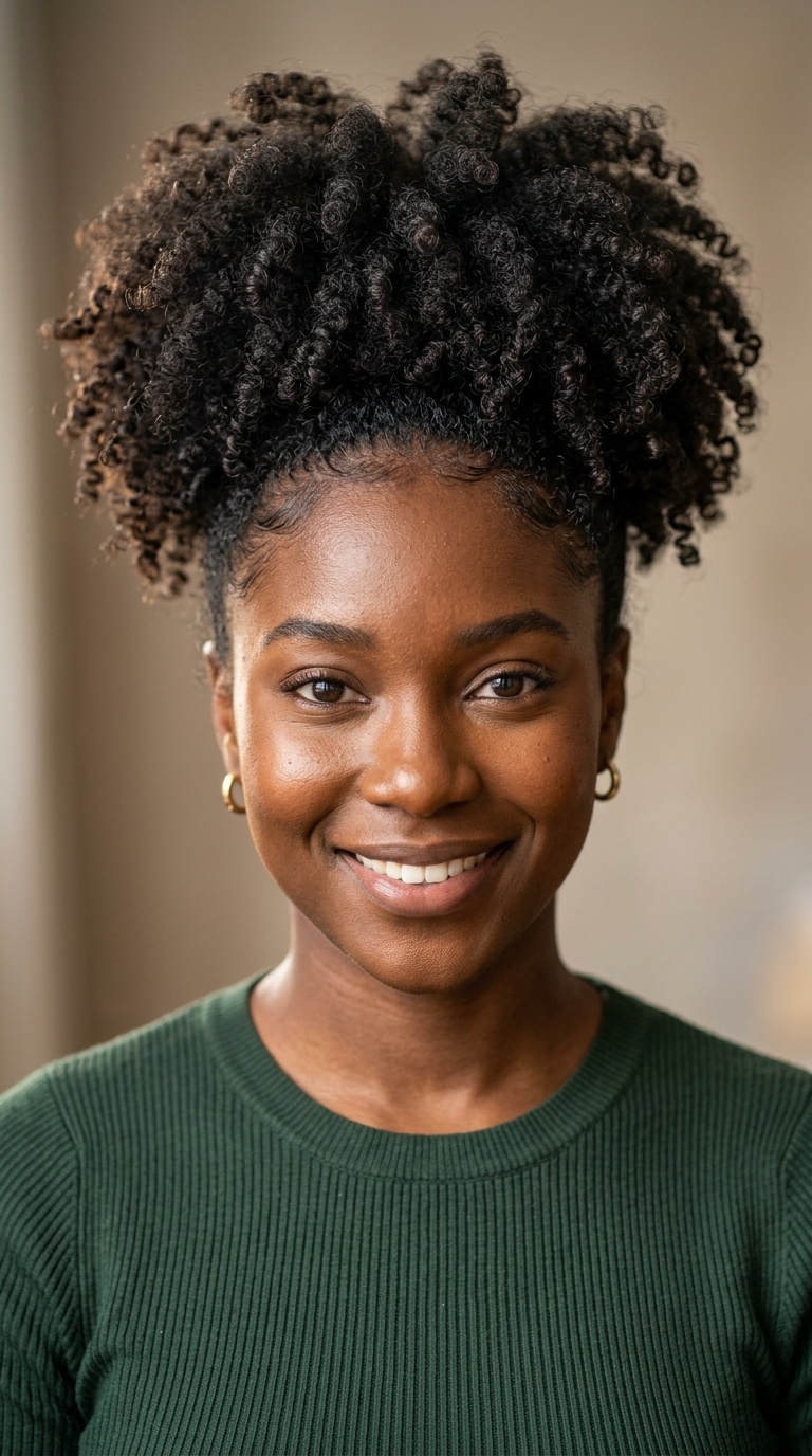 Curly Afro Puff Pondo
