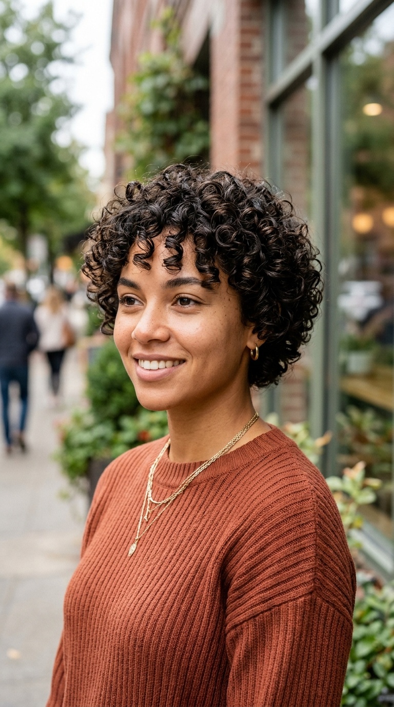 Curly Crop with Defined Layers