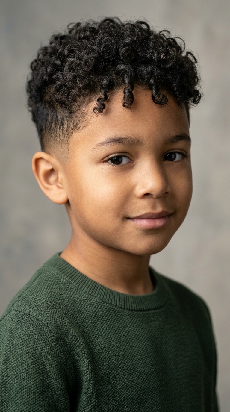 Curly Crop with Tapered Sides