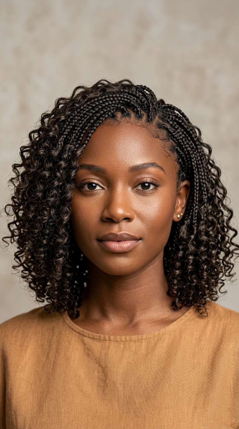 Curly-End Micro Boho Bob