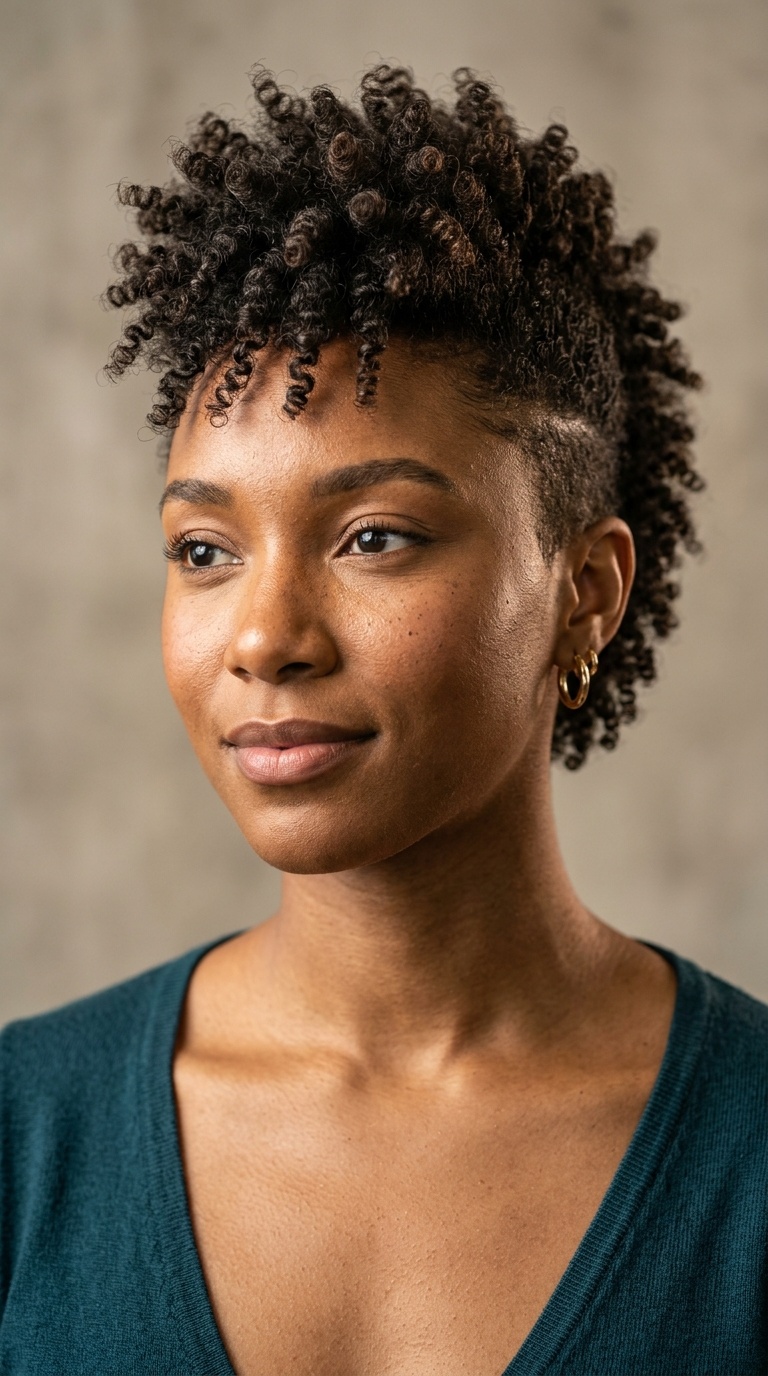 Curly Faux Hawk