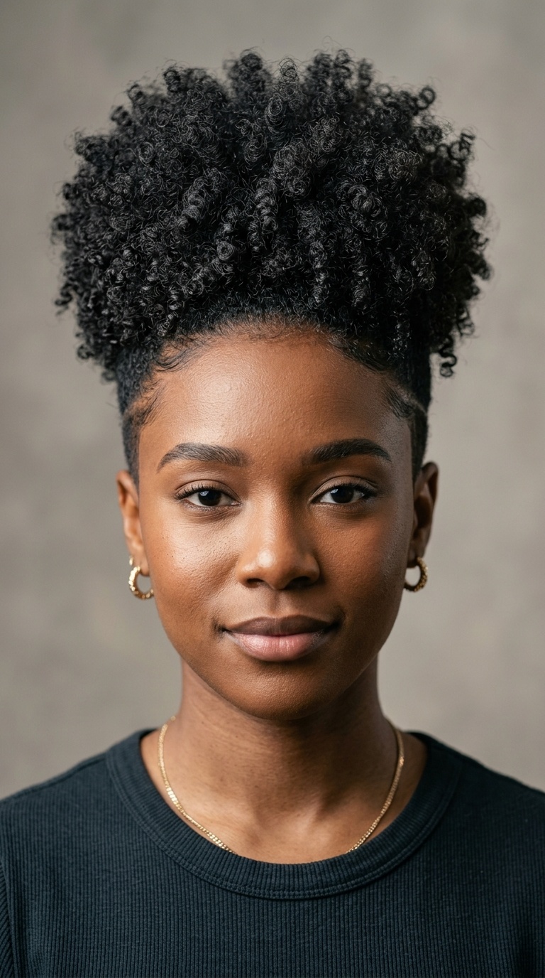 Curly High Top Fade