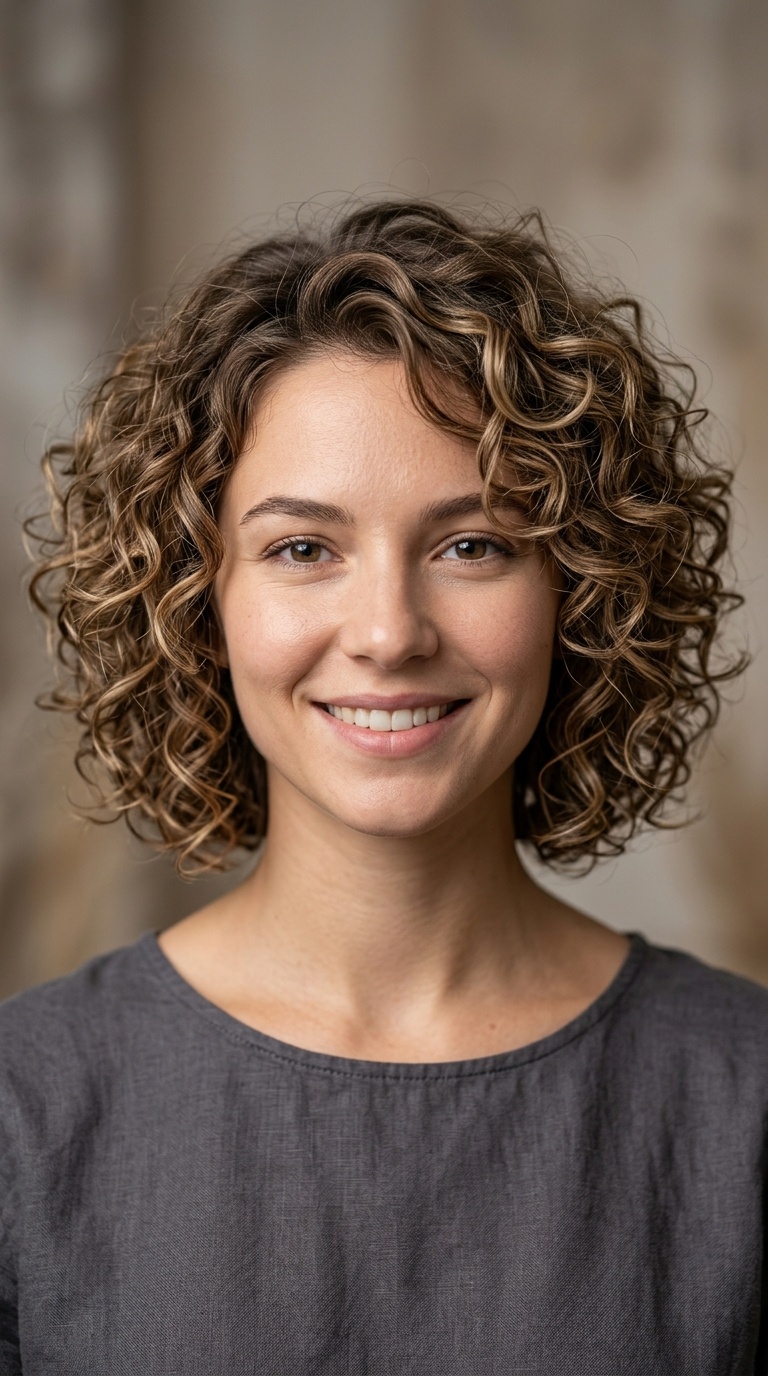 Curly Layered Bob