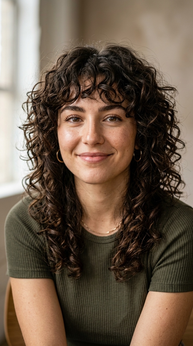 Curly Messy Shag