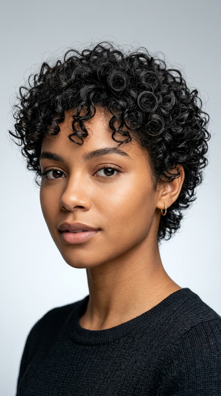 Curly Pixie Crop
