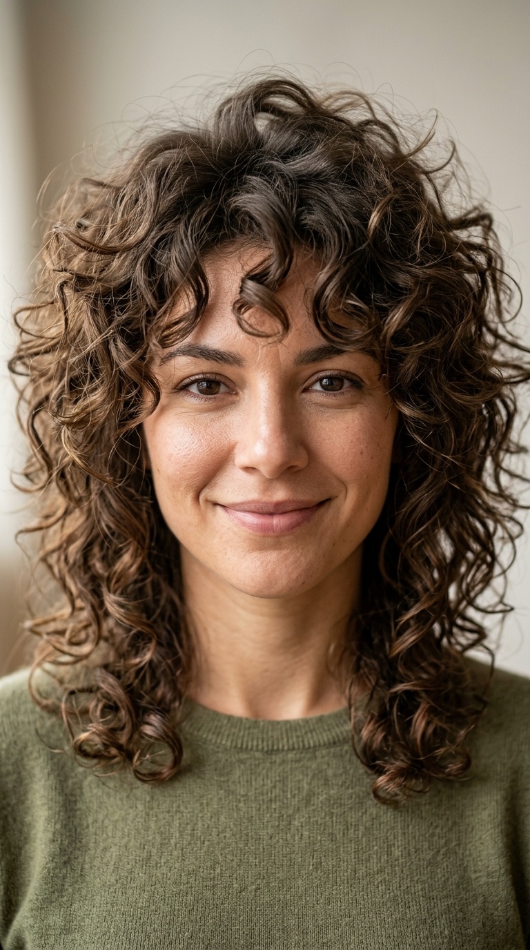 Curly Shag with Volume
