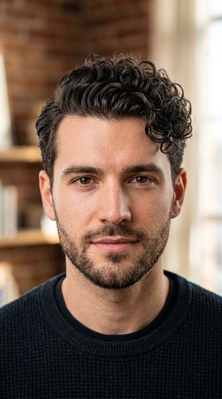 Curly Side Part