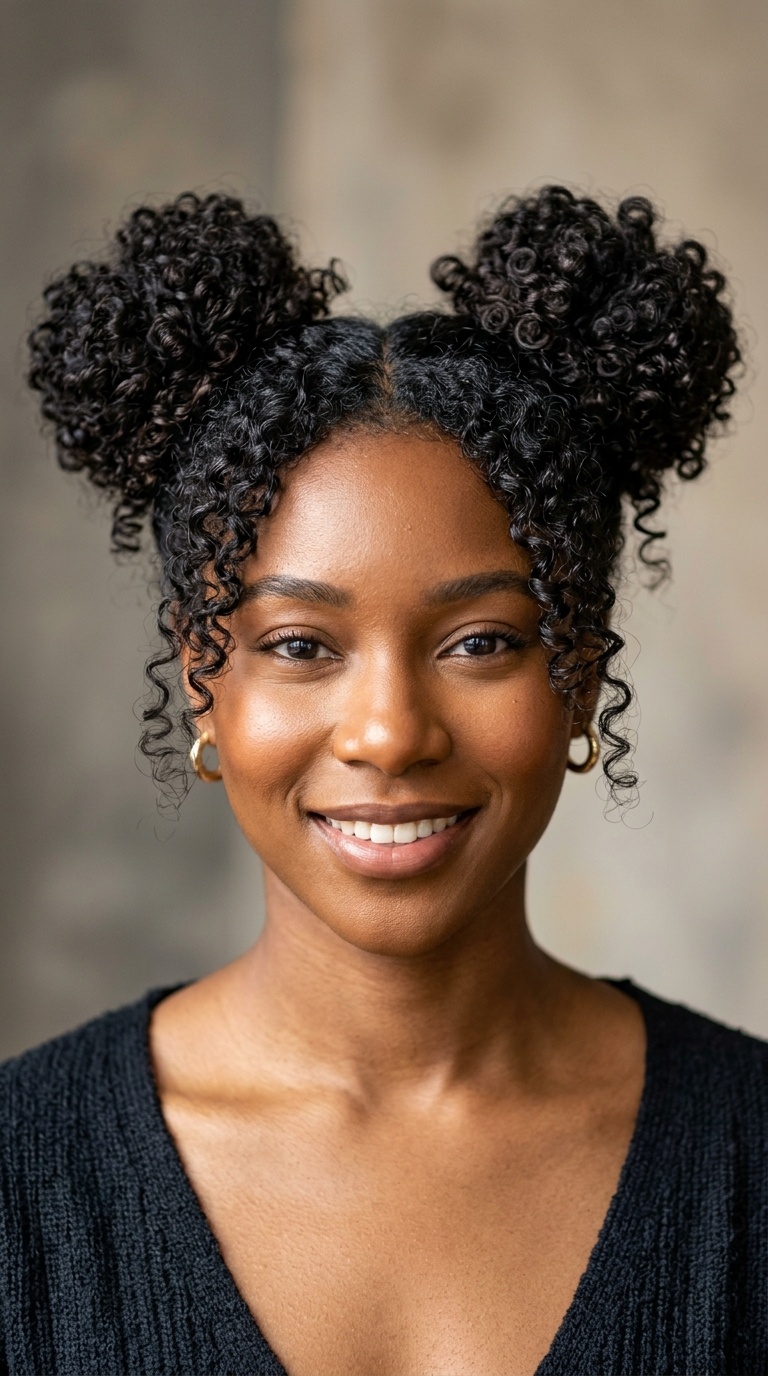 Curly Space Buns