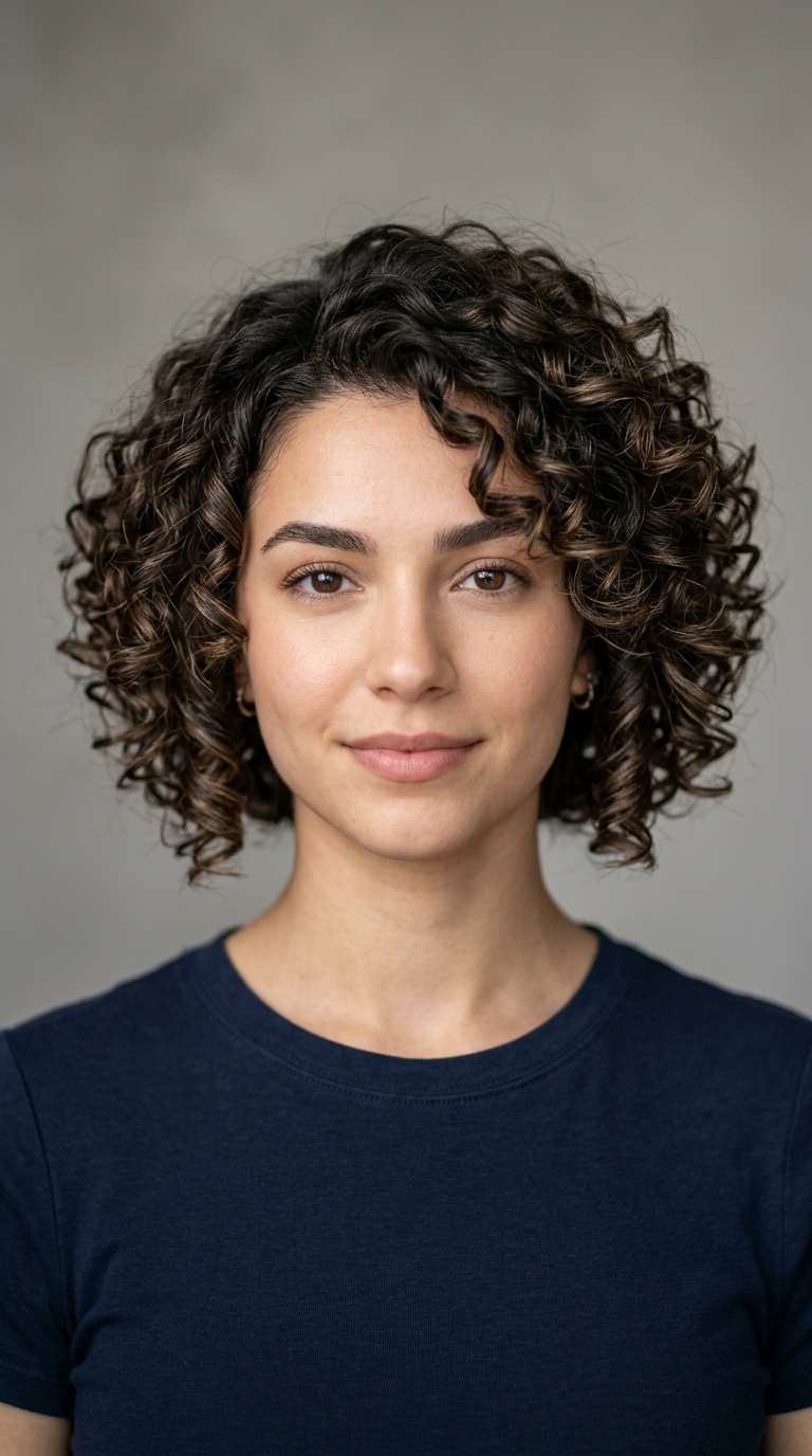 Curly Stacked Bob