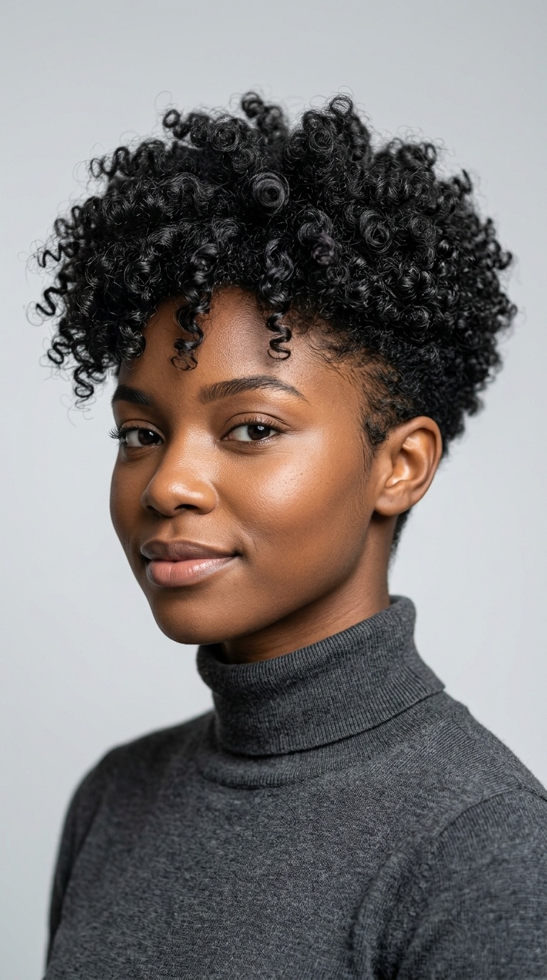 Curly Tapered Cut