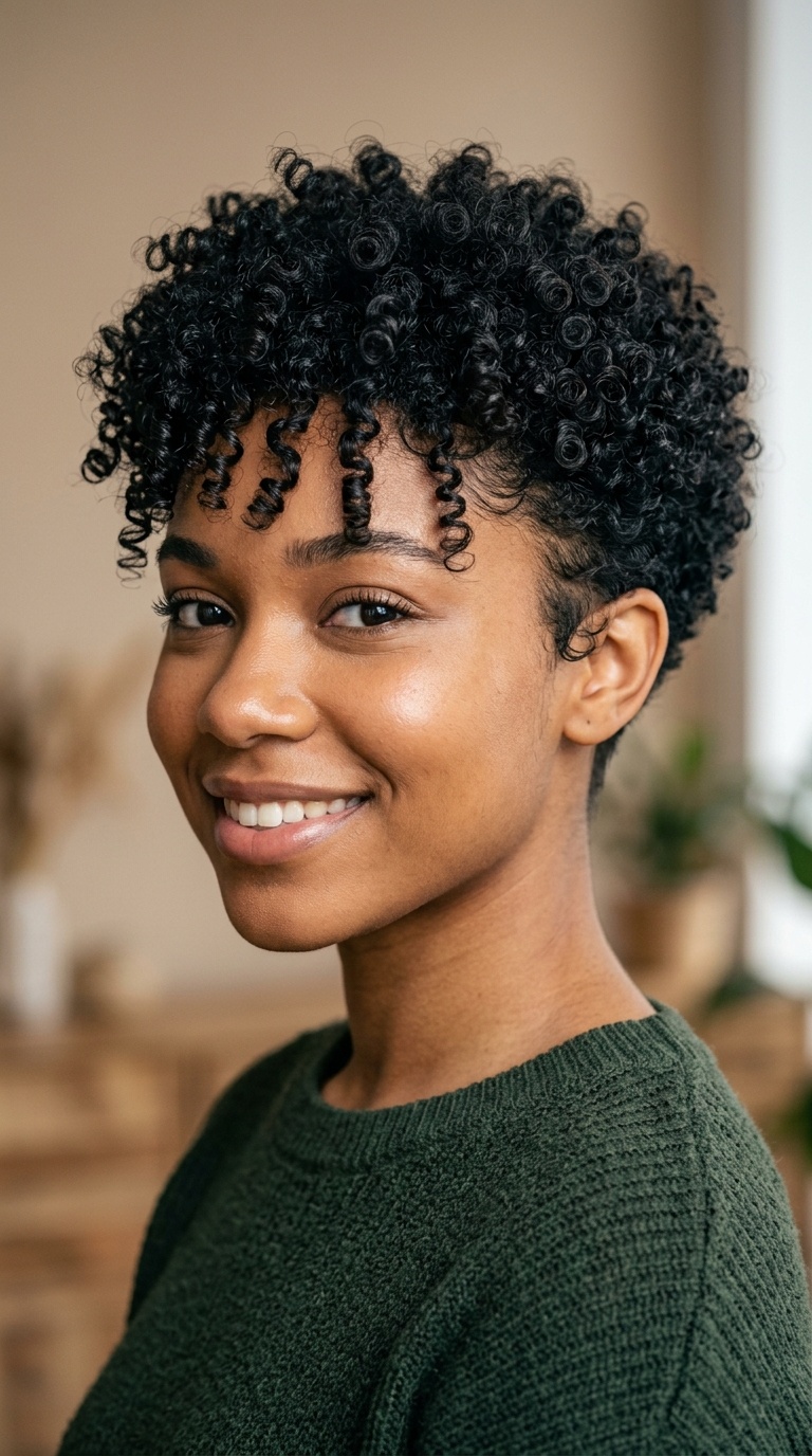 Curly Tapered Cut