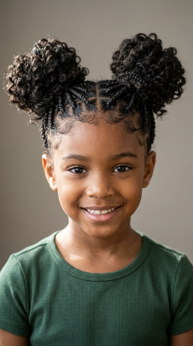 Curly Tassel Double Buns