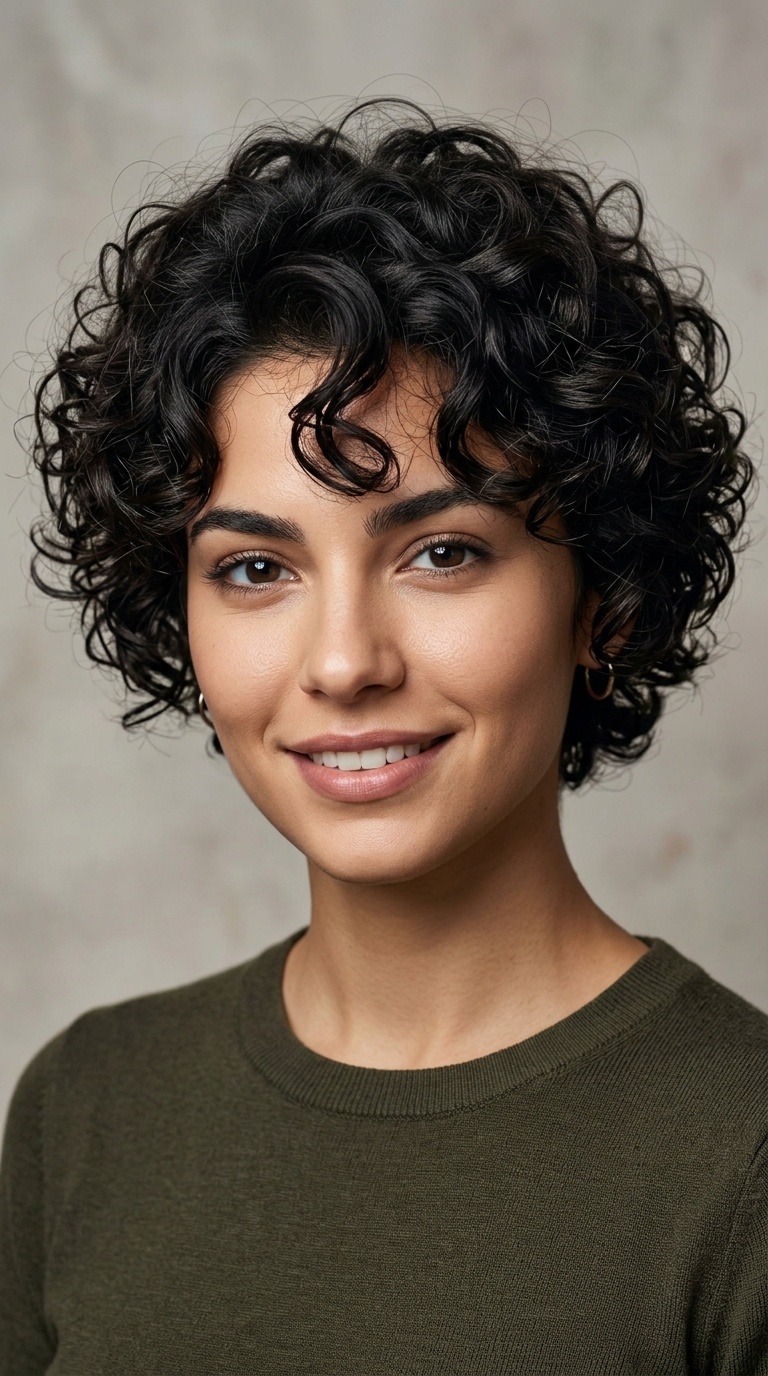 Curly Voluminous Pixie