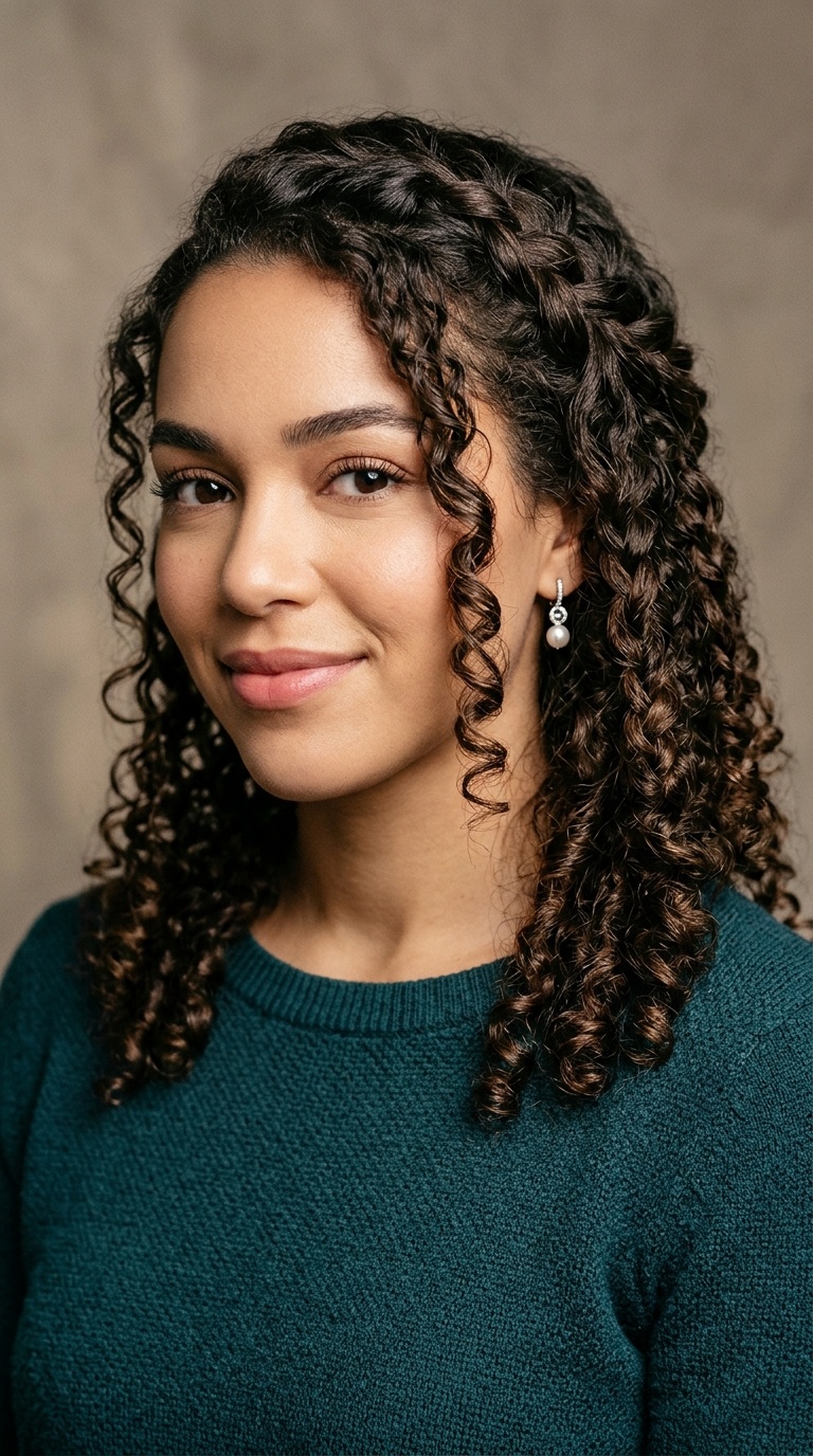 Curly Waterfall Braid