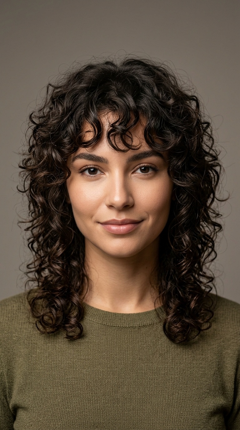 Curly Wolf Cut