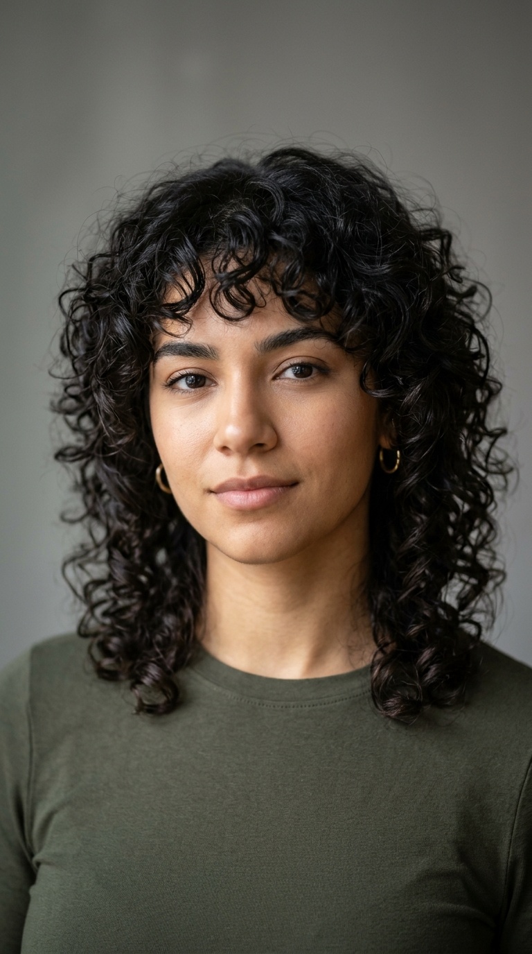 Curly Wolf Cut
