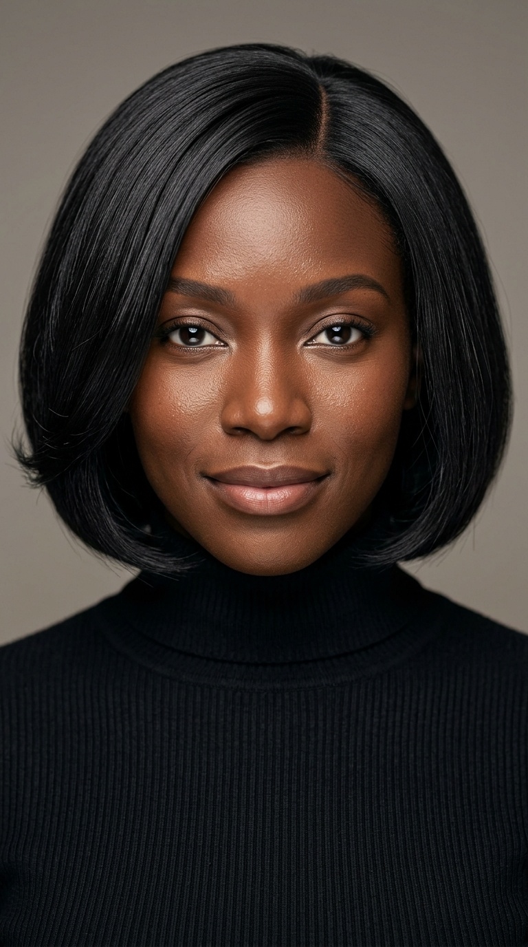 Curved Bob with Tucked Ends