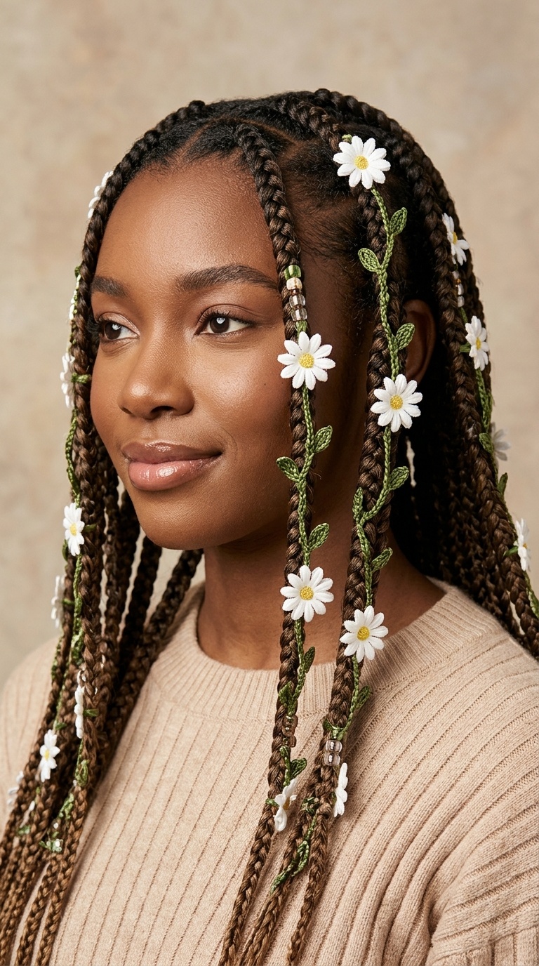 Daisy-Chained Box Braids