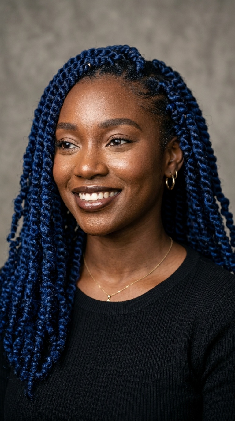 Deep Blue Passion Twists