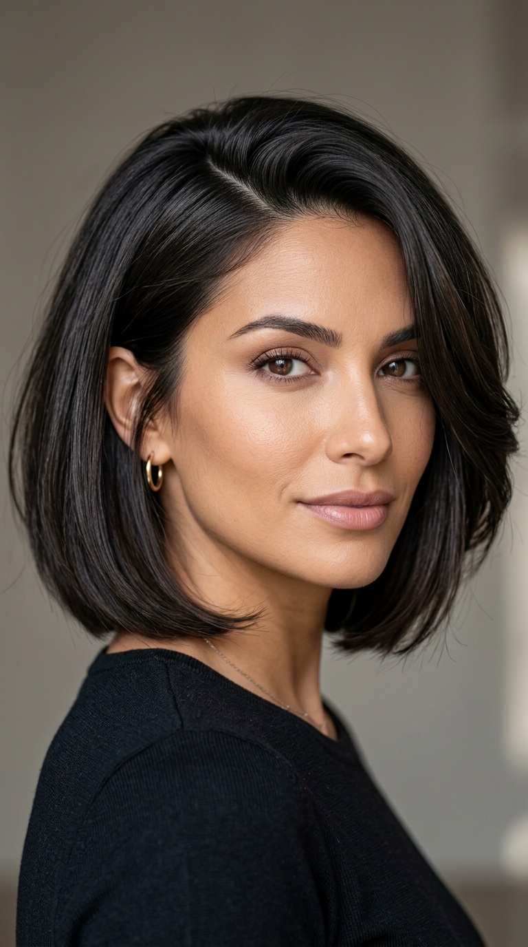 Deep Side Part Bob