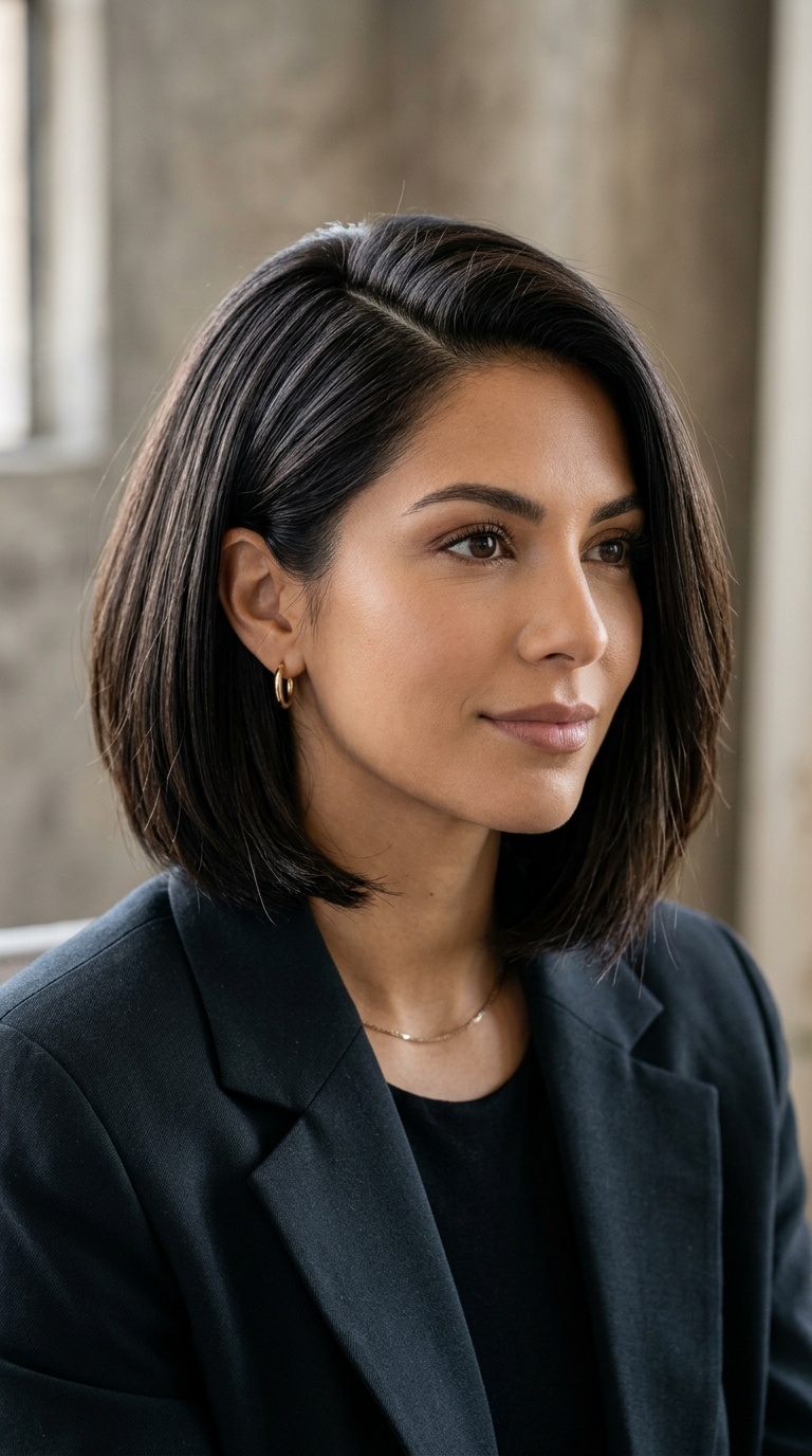 Deep Side Part Bob