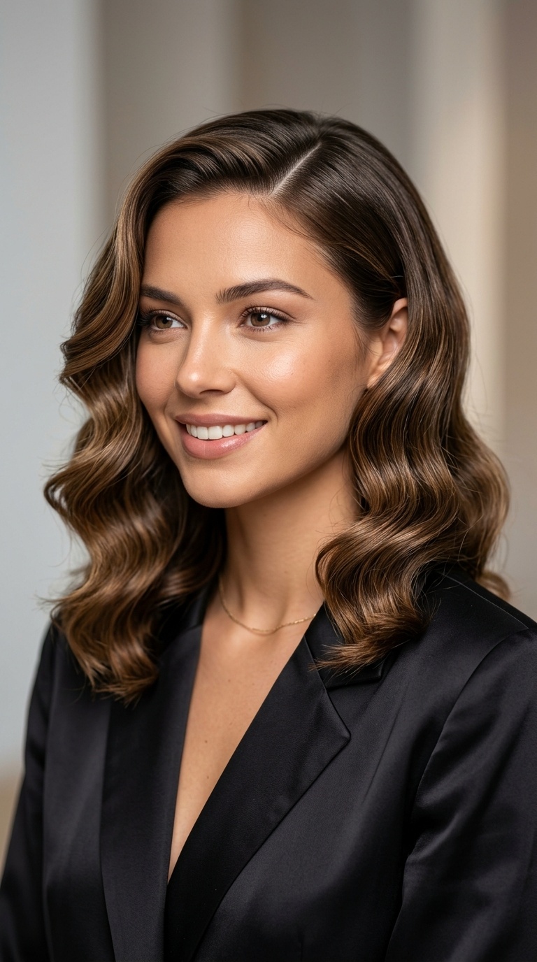 Deep Side Part Hollywood Waves