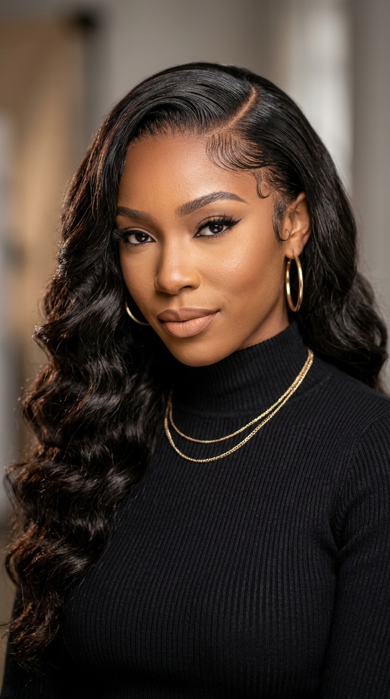 Deep Side Part Hollywood Waves